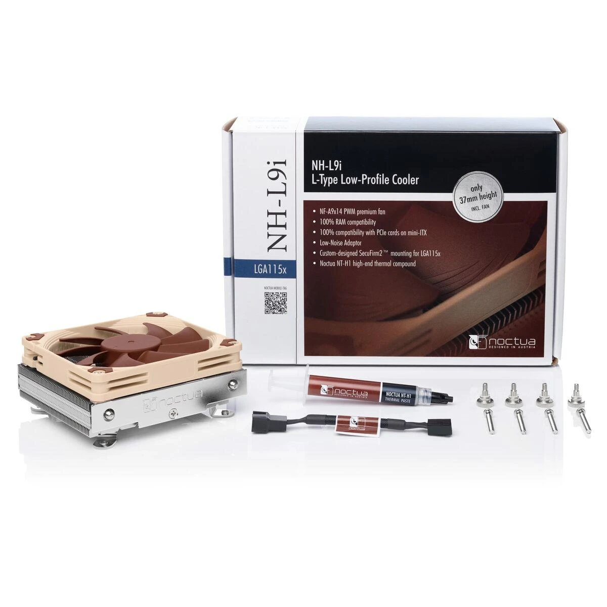Procesoriau Aušintuvas - Noctua Nh-l9i 9.2cm kreminės/sidabrinės spalvos