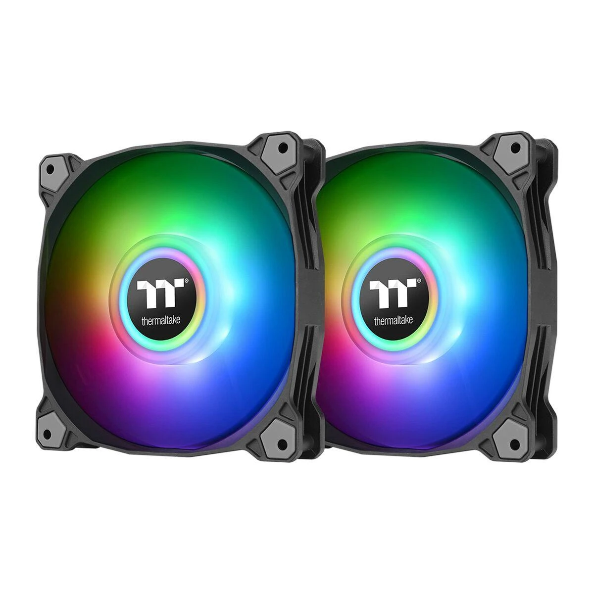 Du Thermaltake RGB kompiuterio ventiliatoriai