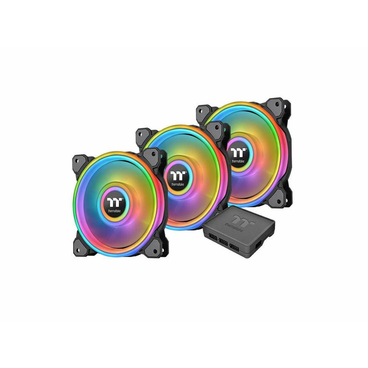Ventiliatorius Thermaltake Riing Quad 14 RGB 3-pack + Hub Juodas (CL-F089-PL14SW-A)