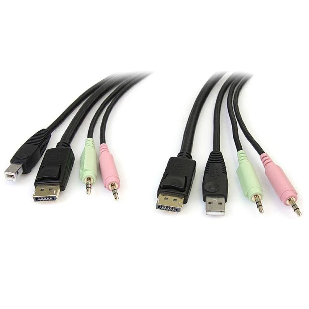 StarTech KVM kabelių rinkinys su DisplayPort ir USB jungtimis