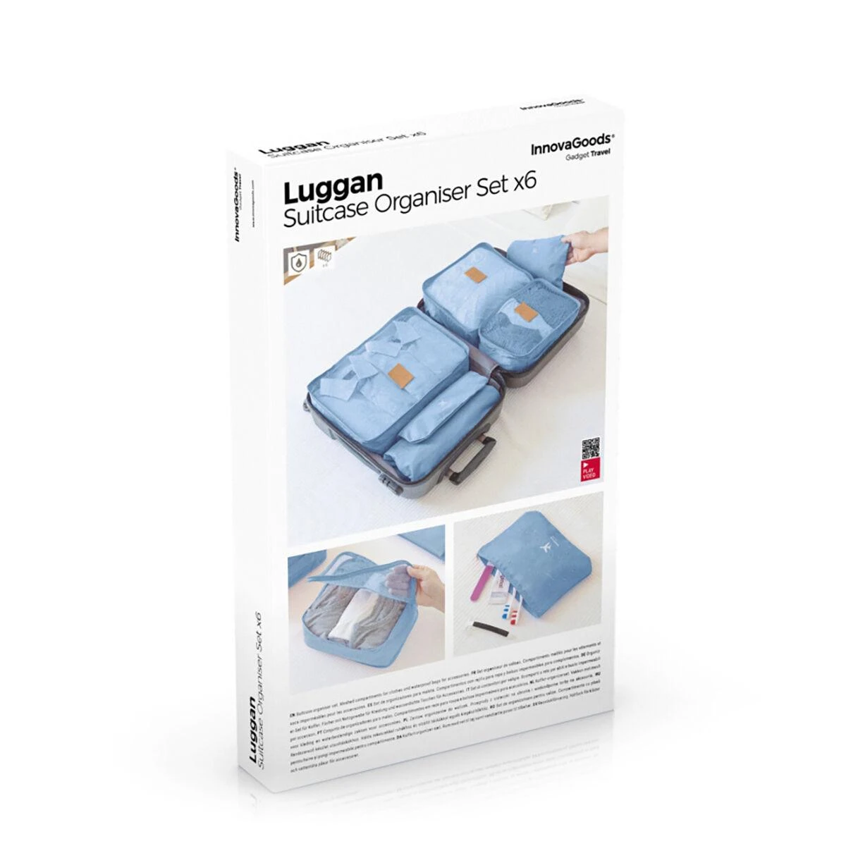 Kelioninis Lagaminų krepšių dėklas Luggan InnovaGoods 6 Dalys
