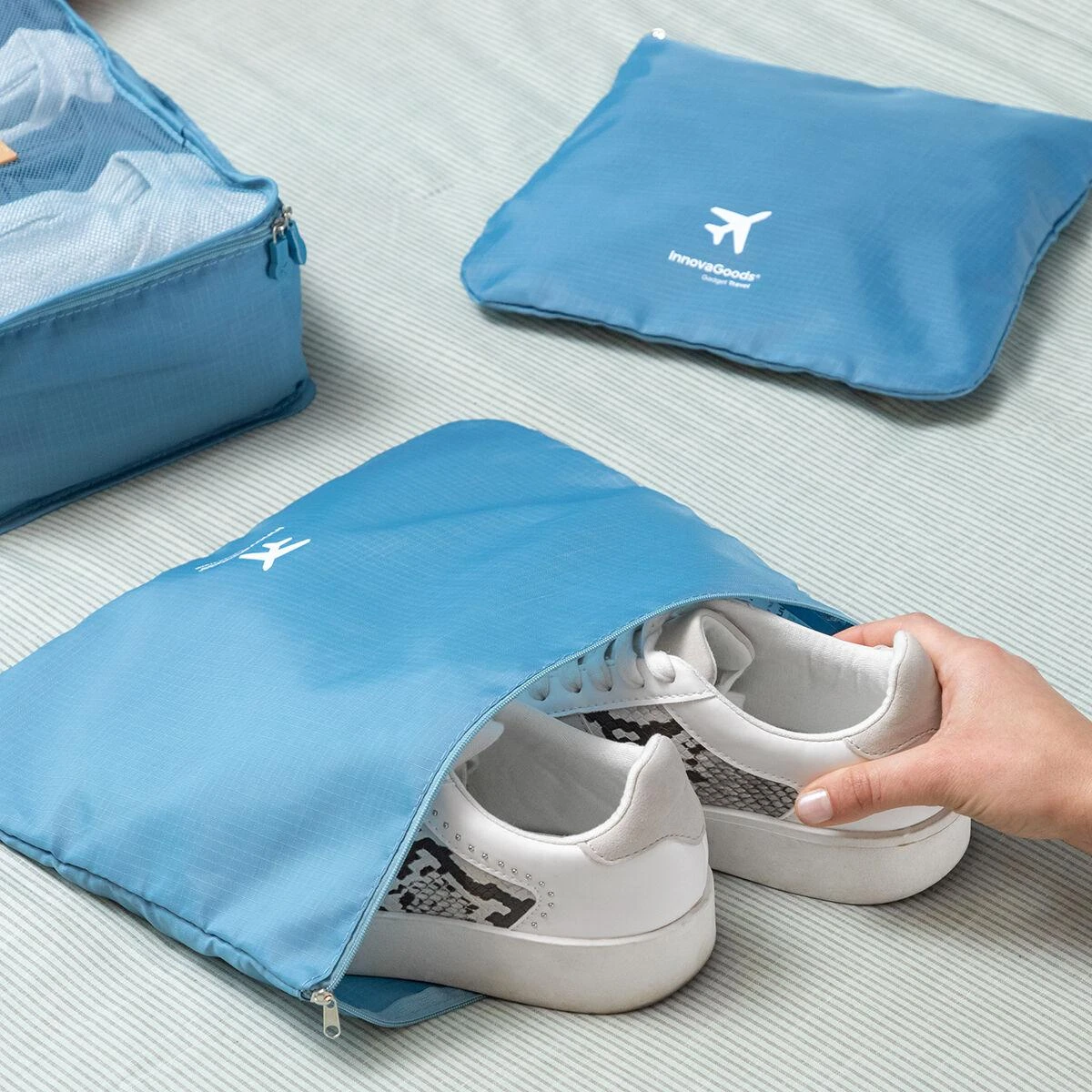Kelioninis Lagaminų krepšių dėklas Luggan InnovaGoods 6 Dalys