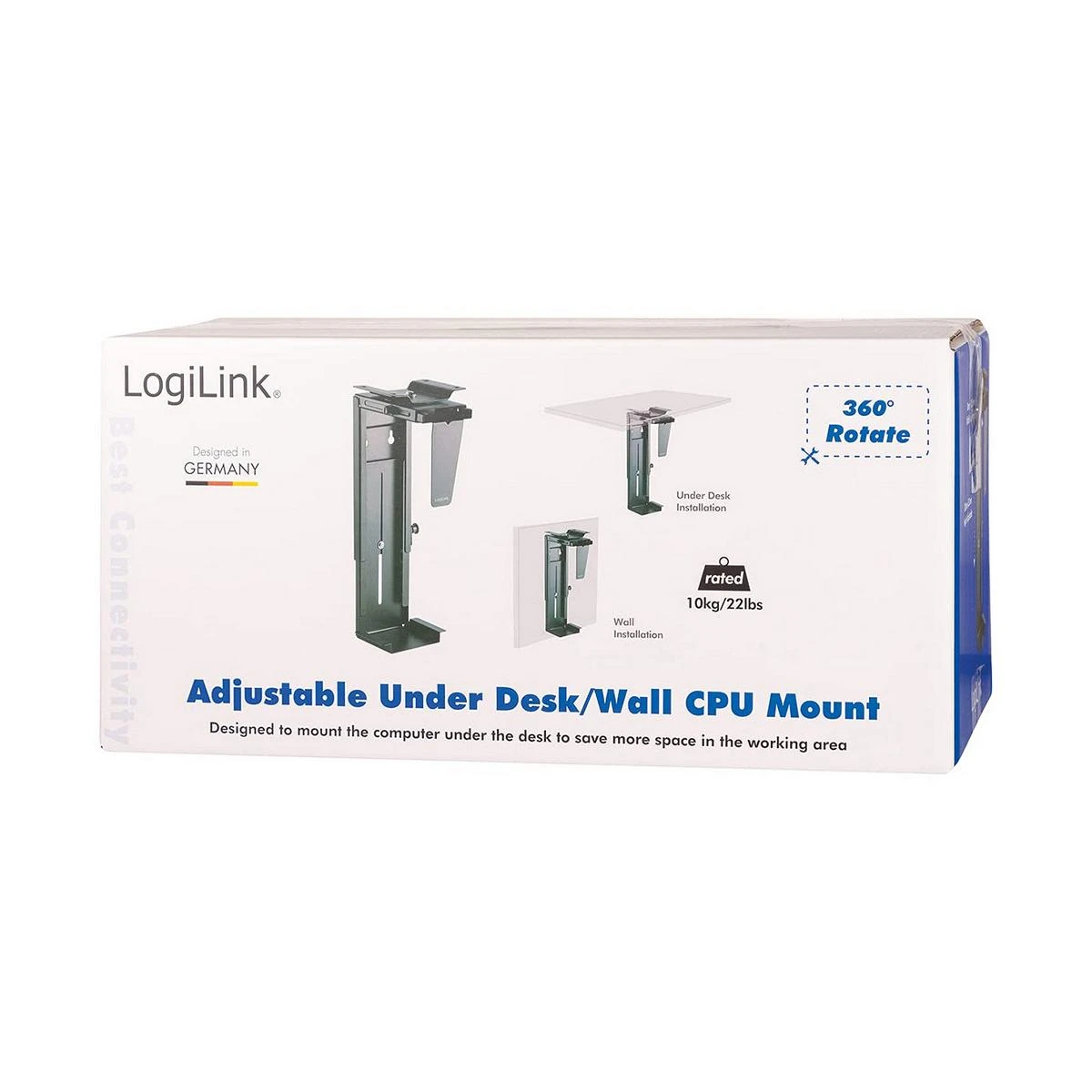 LOGILINK EO0005 LOGILINK - Reguliuojamas po stalu ir sieninis CPU laikiklis, pasukamas