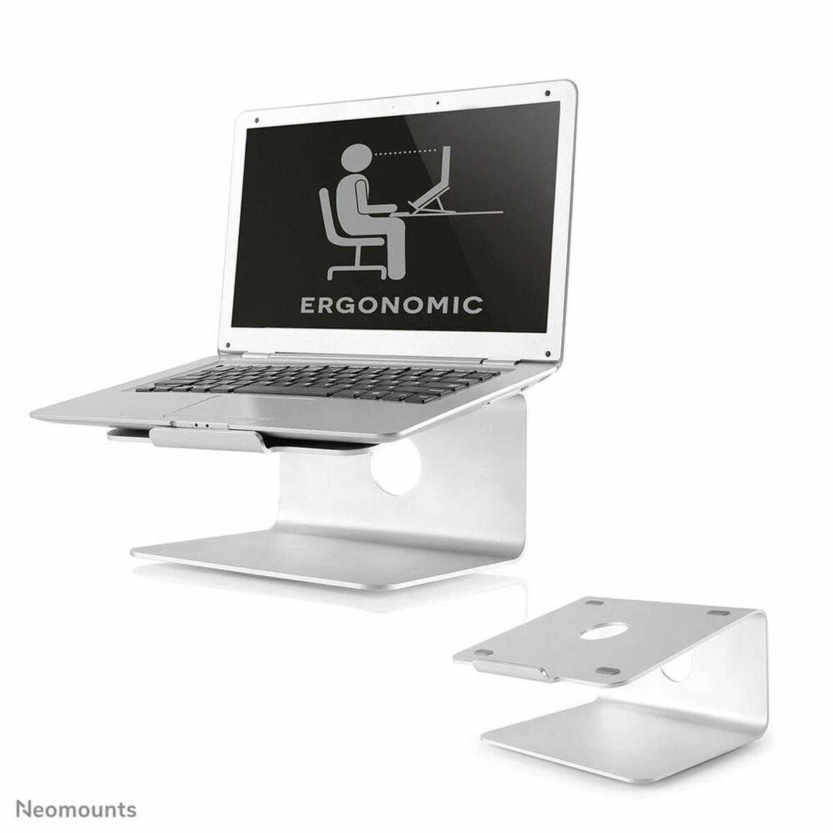 „Neomounts by Newstar“ nešiojamojo kompiuterio stalo stovas 10–17 colių (ergonomiškas, pasukamas 360 laipsnių kampu)