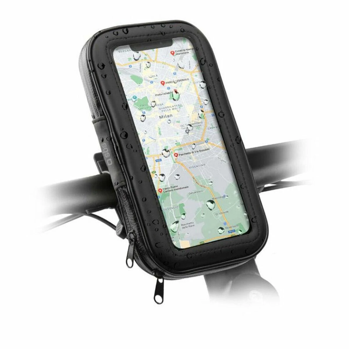 E-Go Holder Atsparus vandeniui for Electric Scooter/Bike iki 6.7" By SBS Juodas