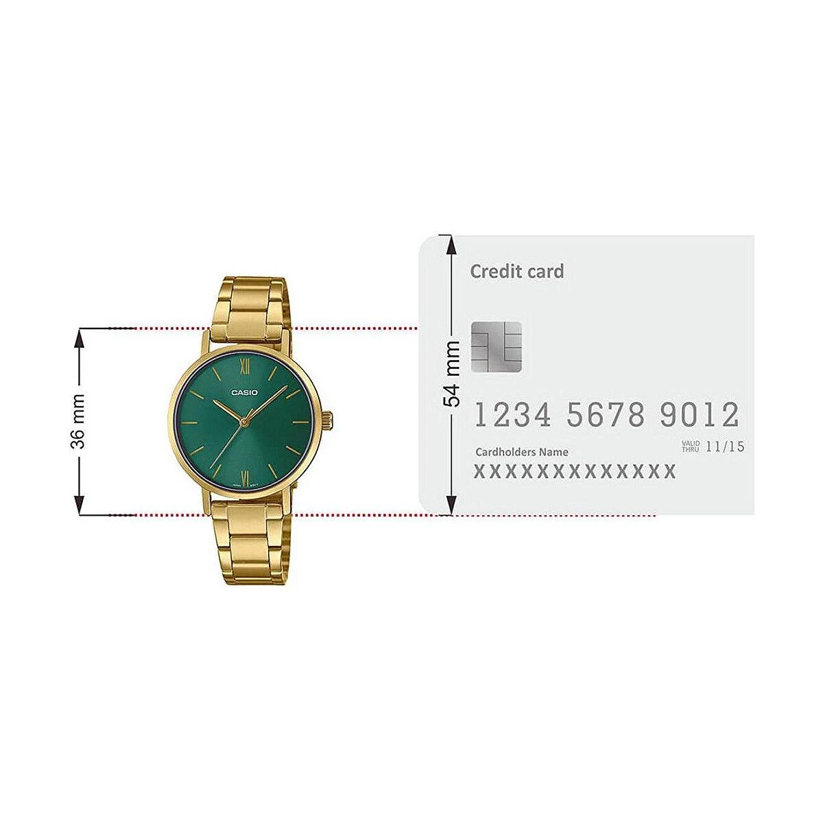 Laikrodis moterims CASIO LTP-VT02G-3A KLASYKA + dėžutė