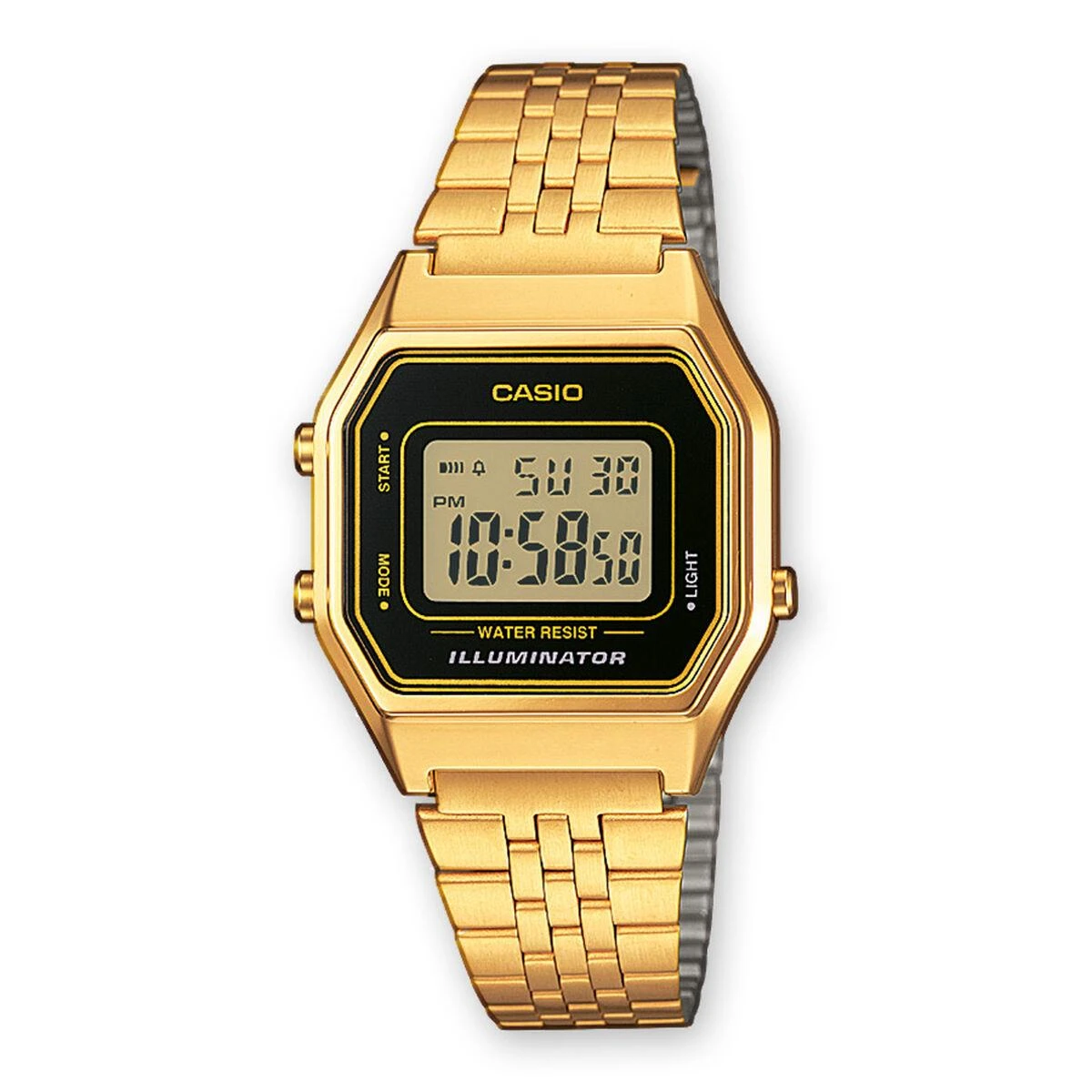 Casio LA680WEGA-1ER rankinis laikrodis Elektroninis Lizdinė Auksas