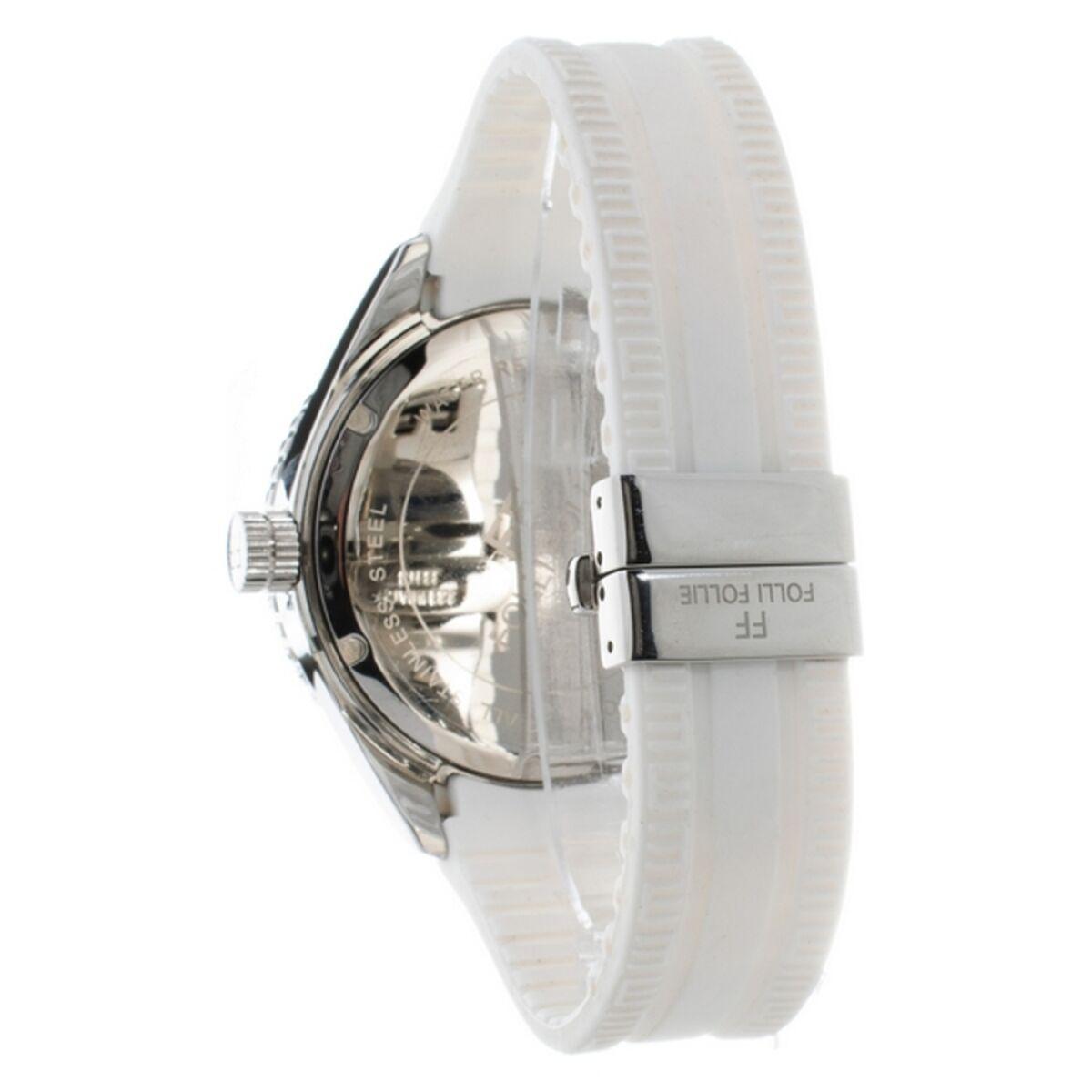 Laikrodis FOLLI FOLLIE WF0T027ZDL. Kwarcowy, Kolor balta. Kobieta.