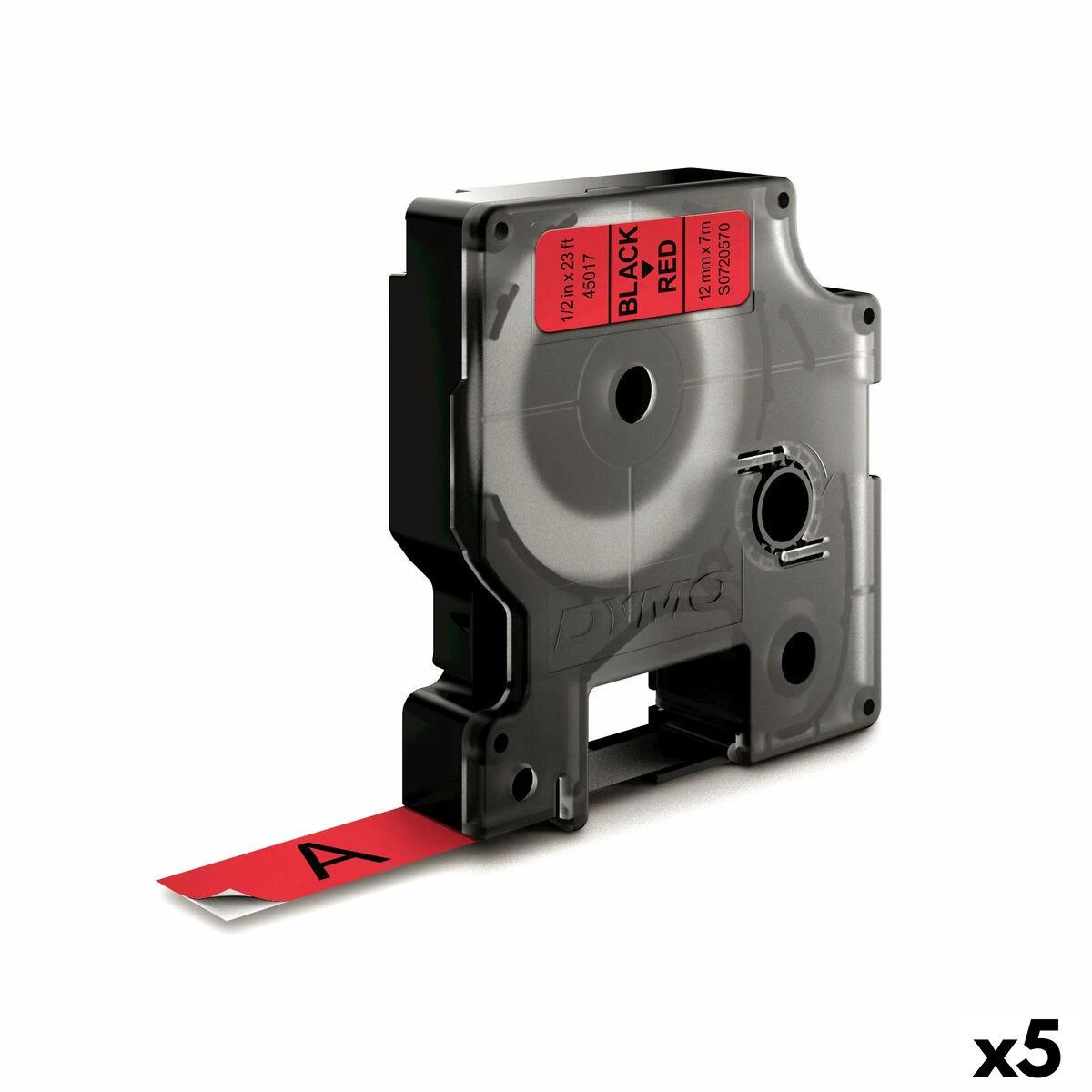 Dymo juosta S0720570 (juoda ant raudonos) D1 tipo