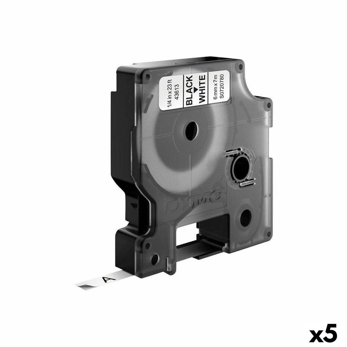 Juostelė DYMO D1 6mm x 7m, juoda ant balto / S0720780 43613