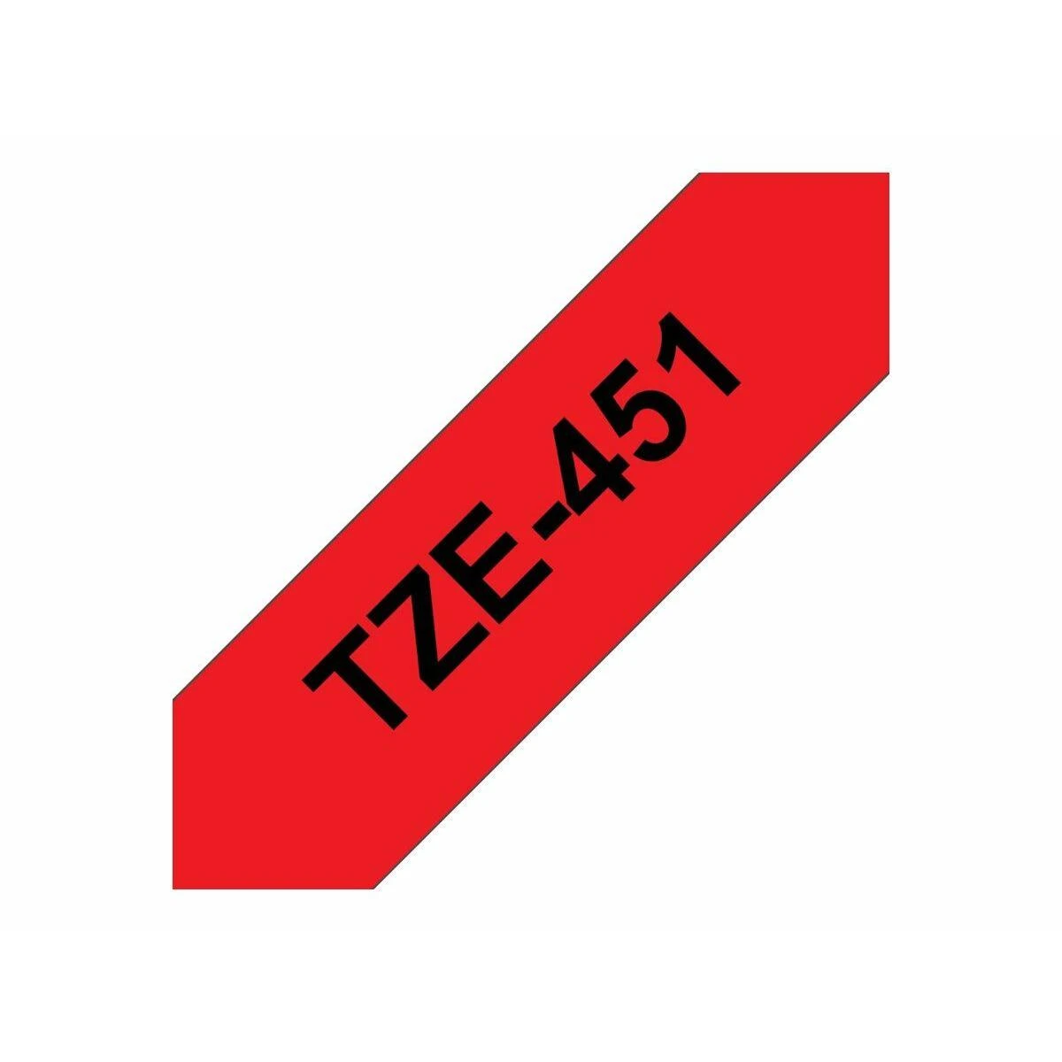 Brother | TZe-451 Laminated Tape | Juodas On Raudona | TZe | 8 m | 2.4 cm