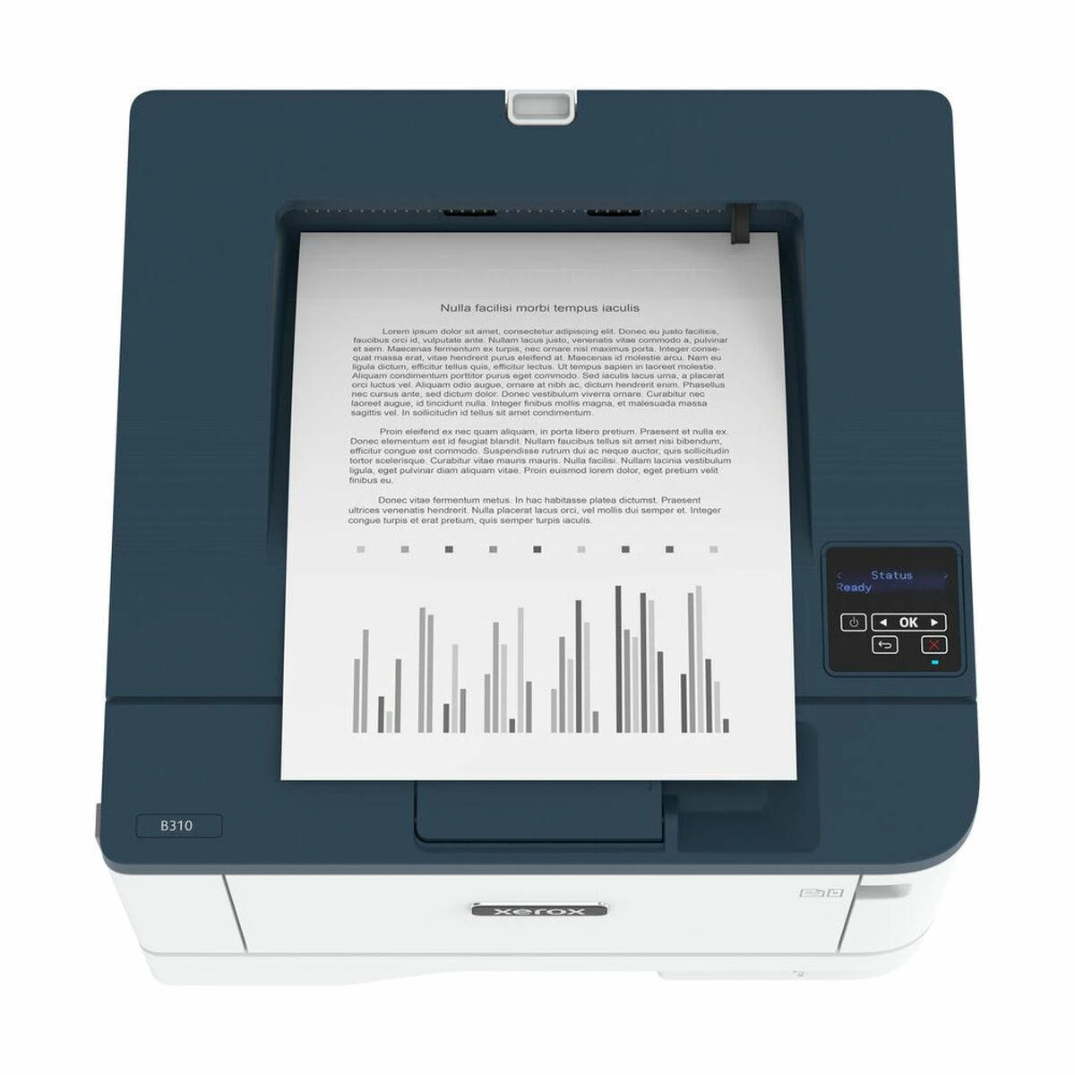 Xerox B310DNI A4 nespalvotas spausdintuvas, 40 psl./min., dvipusis spausdinimas, tinklo ryšys, belaidis internetas, USB, 250 lapų popieriaus dėklas