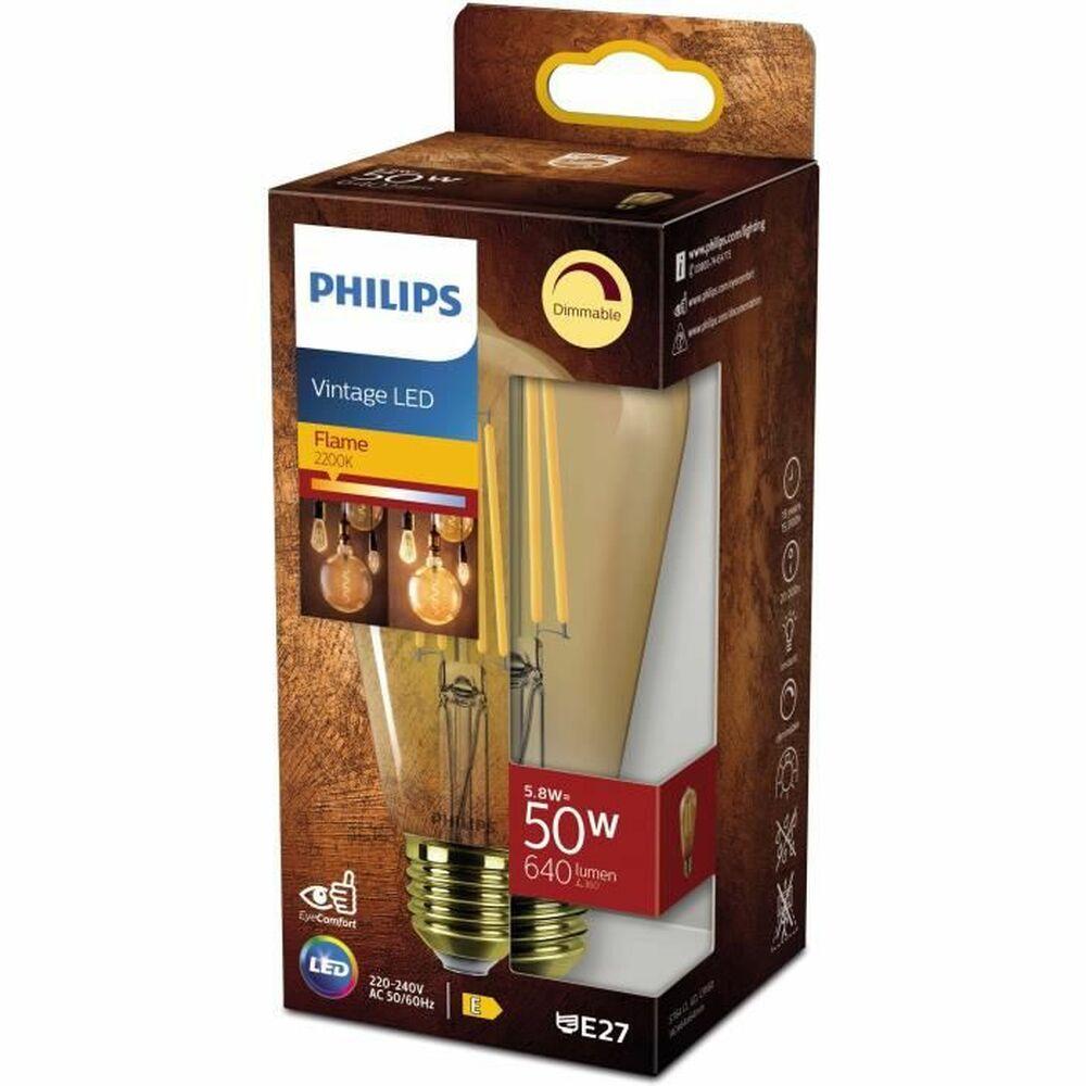 LED lemputė PHILIPS, ST64, E27, 5,8 W, 650 lm, 2200 K