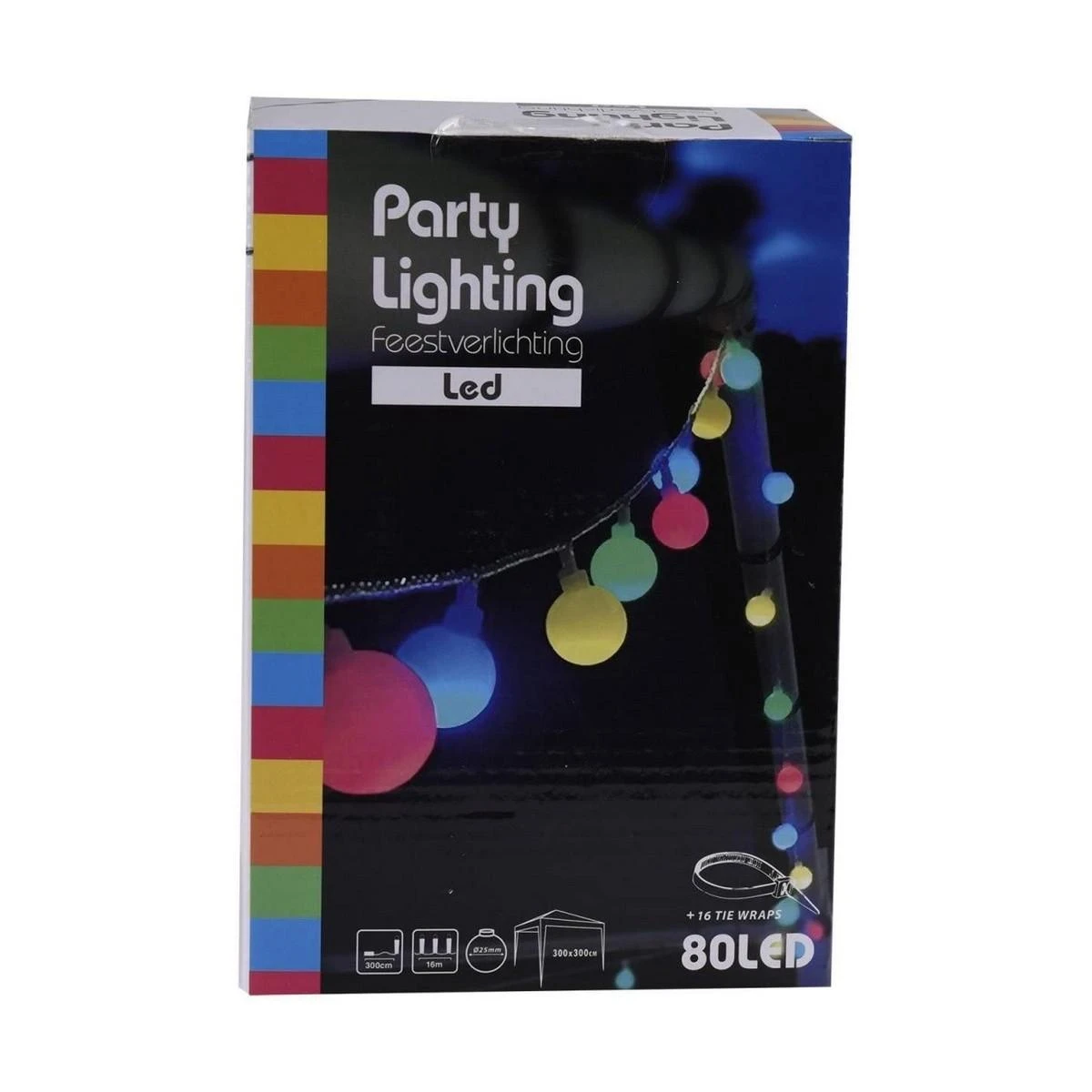Party Lighting ProGarden Sodo girliandos vakarėlio šviesa, 80 LED, daugiaspalvė