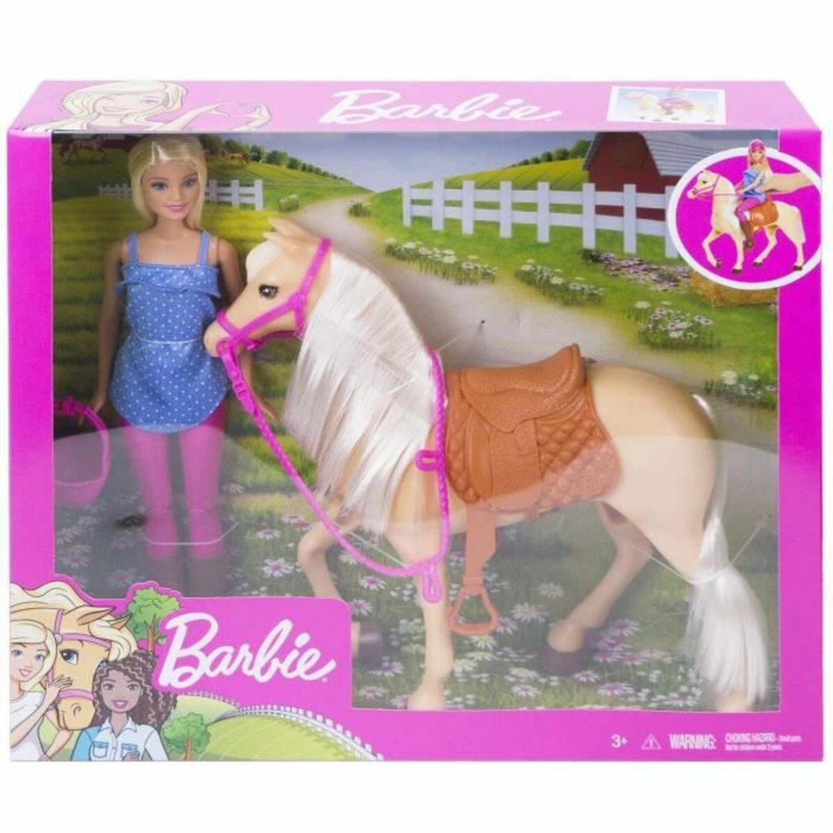 Mattel BARBIE lėlė ir jos žirgas, FXH13