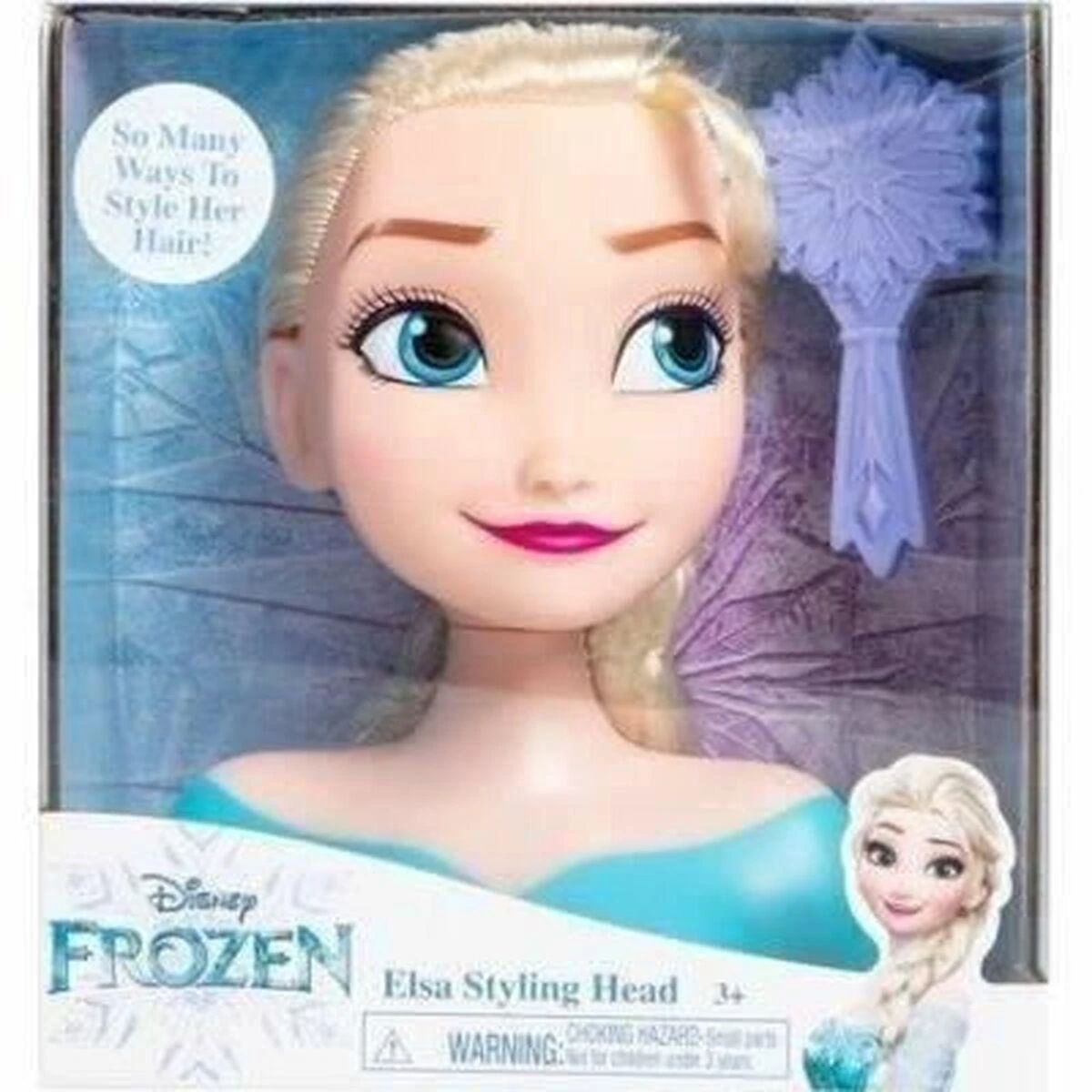 Disney Frozen Lėlė plaukų šukavimo ir formavimo galvutė Disney Princess Elsa Frozen +