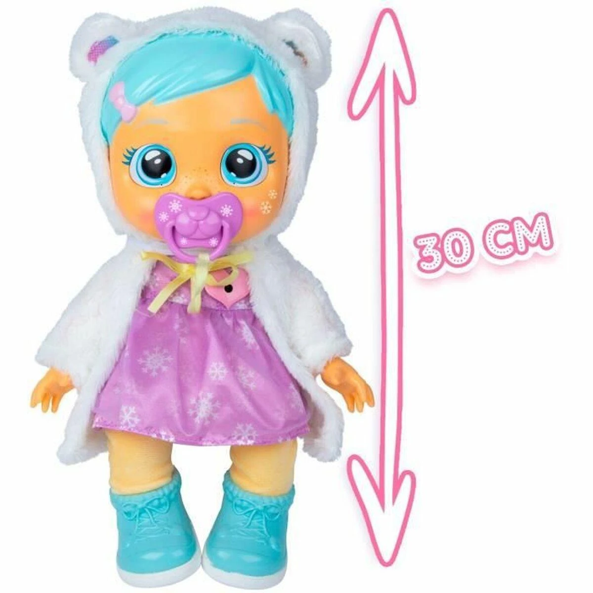 Lėlė kūdikis su priedais Tm Toys Cry Babies Kristal Gets Sick & Feels Better