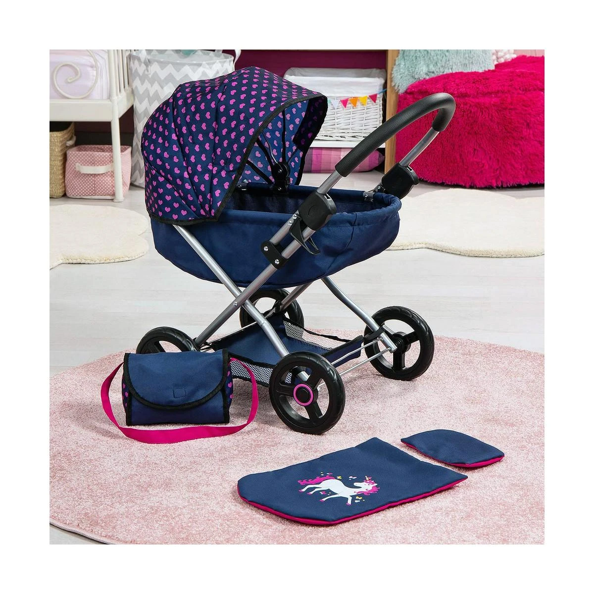 Bayer Design Lėlės vėžimėlis Bayer Cosy Doll Pram with Unicorn