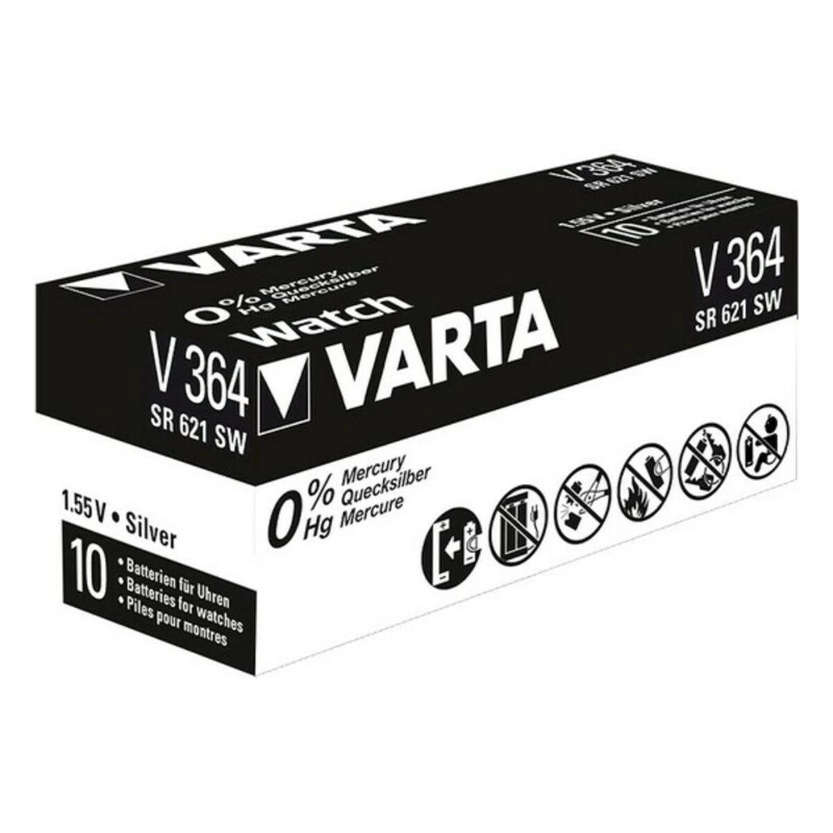 VARTA sidabrinis battery V364 (Type SR60) 1 pcs