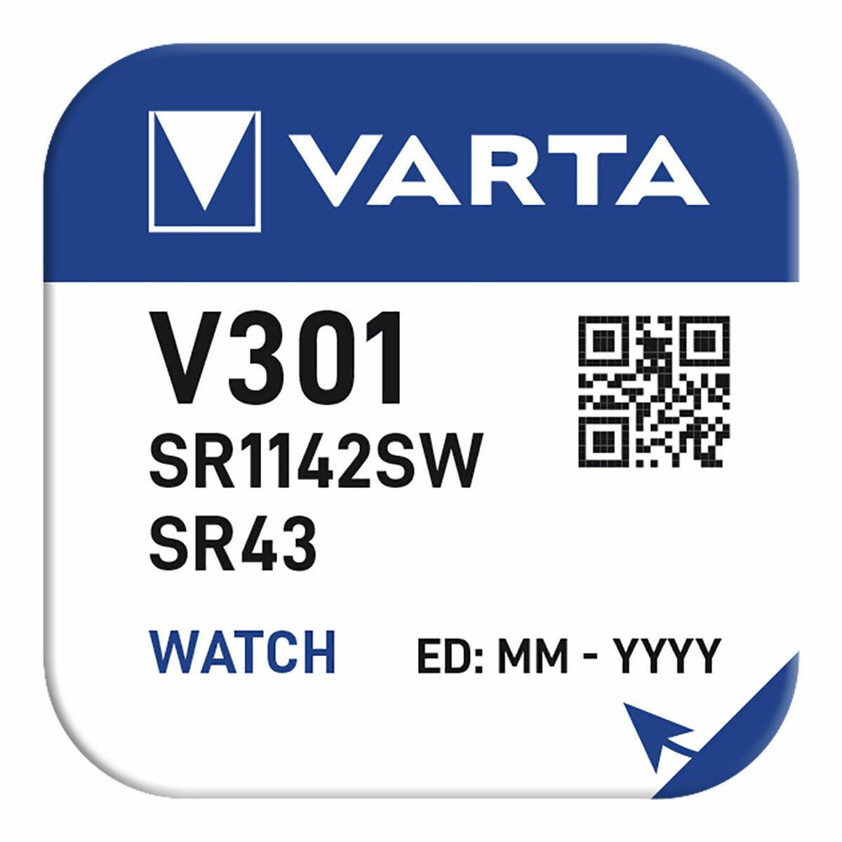 VARTA sidabro oksido laikrodžio elementas, V301 (SR43), 1,55 volto (00301 101 111)