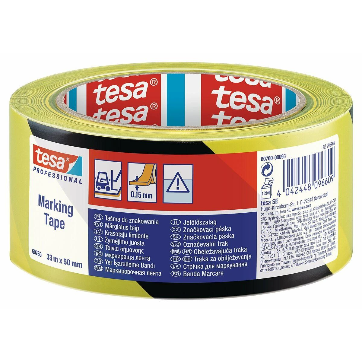 Įspėjamoji juosta Tesa, 50mmx33m 1115-018
