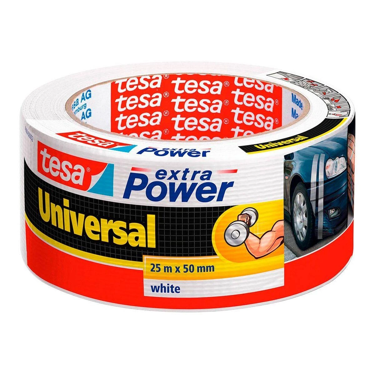 Tesa Extra Power Universal 25m 50mm baltas