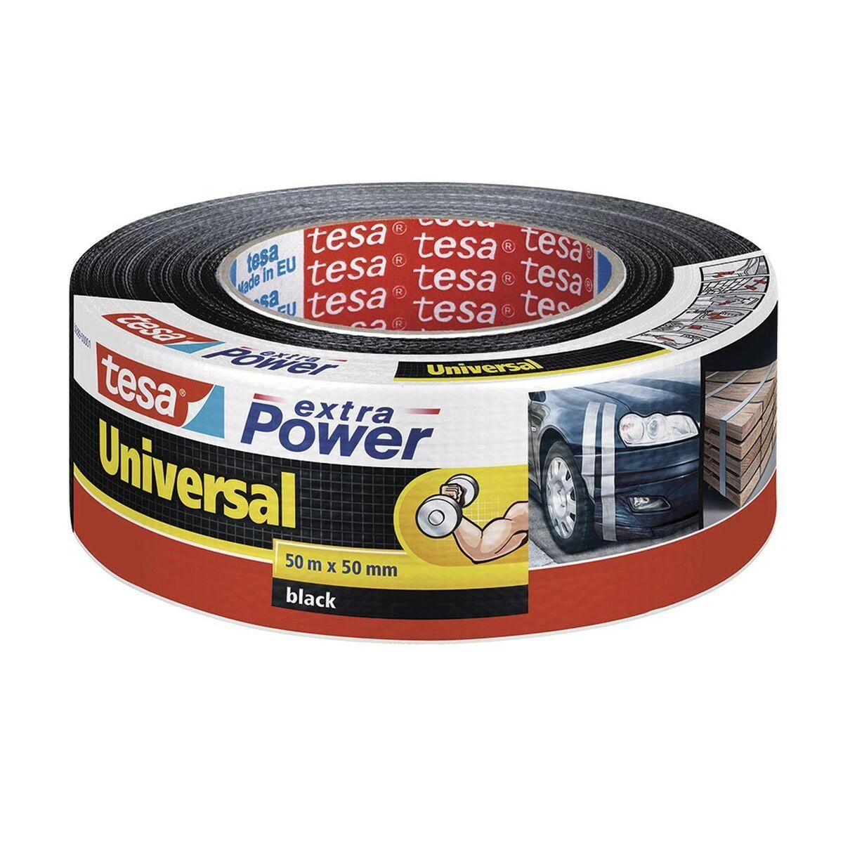 Tesa extra Power Universal 50m 50mm juodas