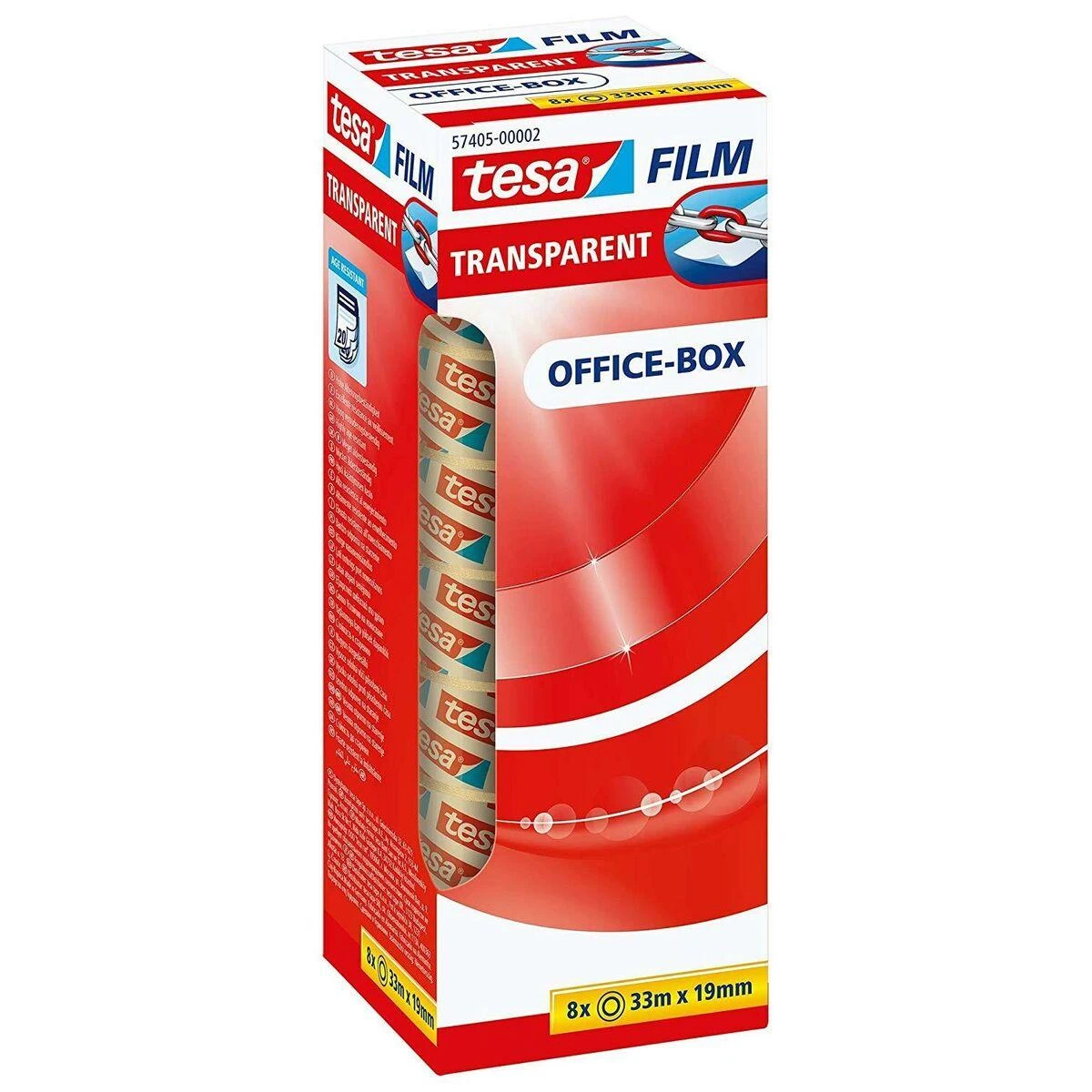Beiersdorf Tesa Filmas - Biuro juosta, skaidri, 19mm x 33m, 8 vnt.