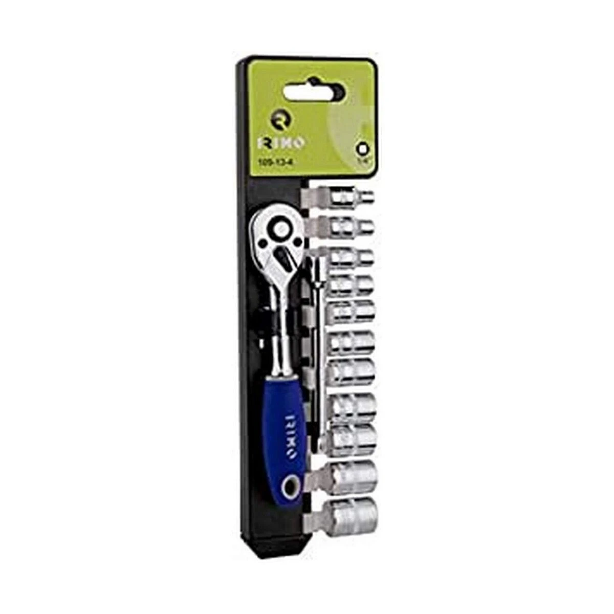 Terkšlė su galvutėmis 4-14mm + prailgintos 1/4" 12 vnt Irimo