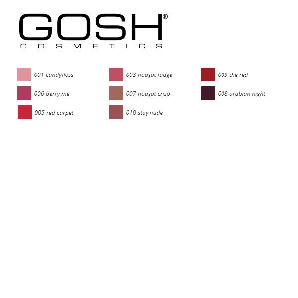 „Gosh“ matiniai skysti lūpų dažai „005 Raudona Carpet“, 4 ml