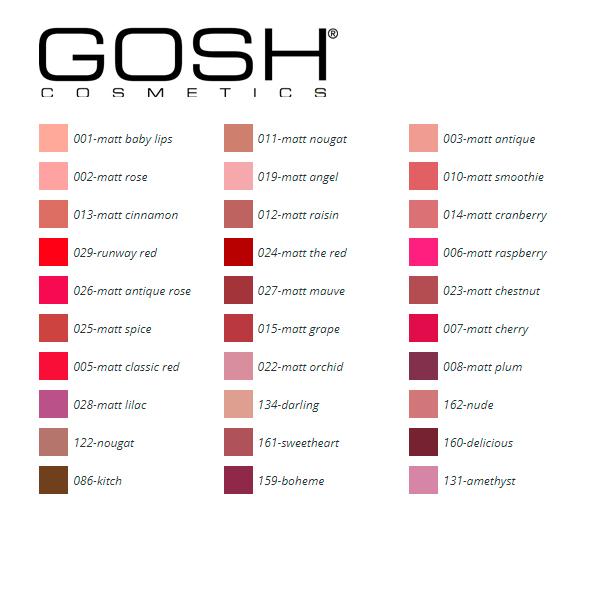 Gosh Gosh Velvet Touch lūpų dažai, 4 g