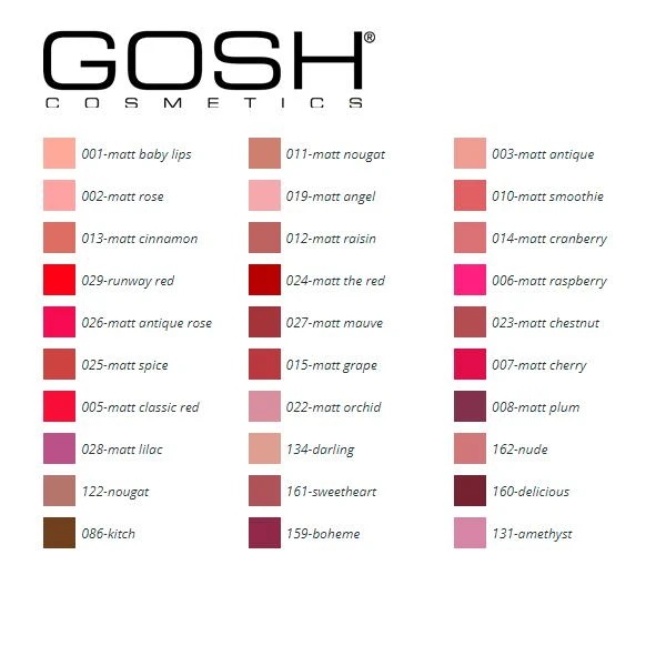 "Gosh Velvet Touch" lūpų dažai 010 Matt Smoothie
