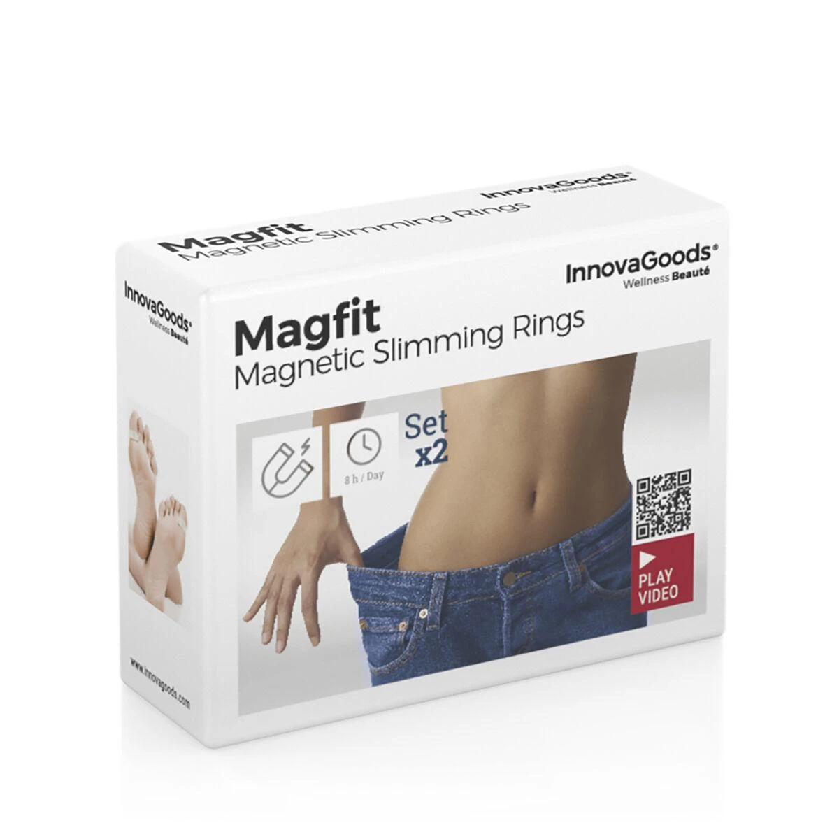 Magnetiniai liekninantys žiedai Magfit InnovaGoods Pakuotėje yra 2 vienetų