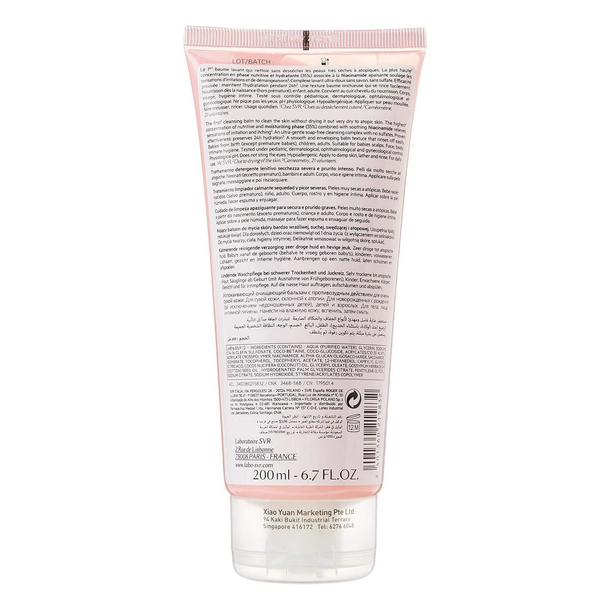 SVR Topialyse Baume Lavant Kūno prausiklis, 200 ml