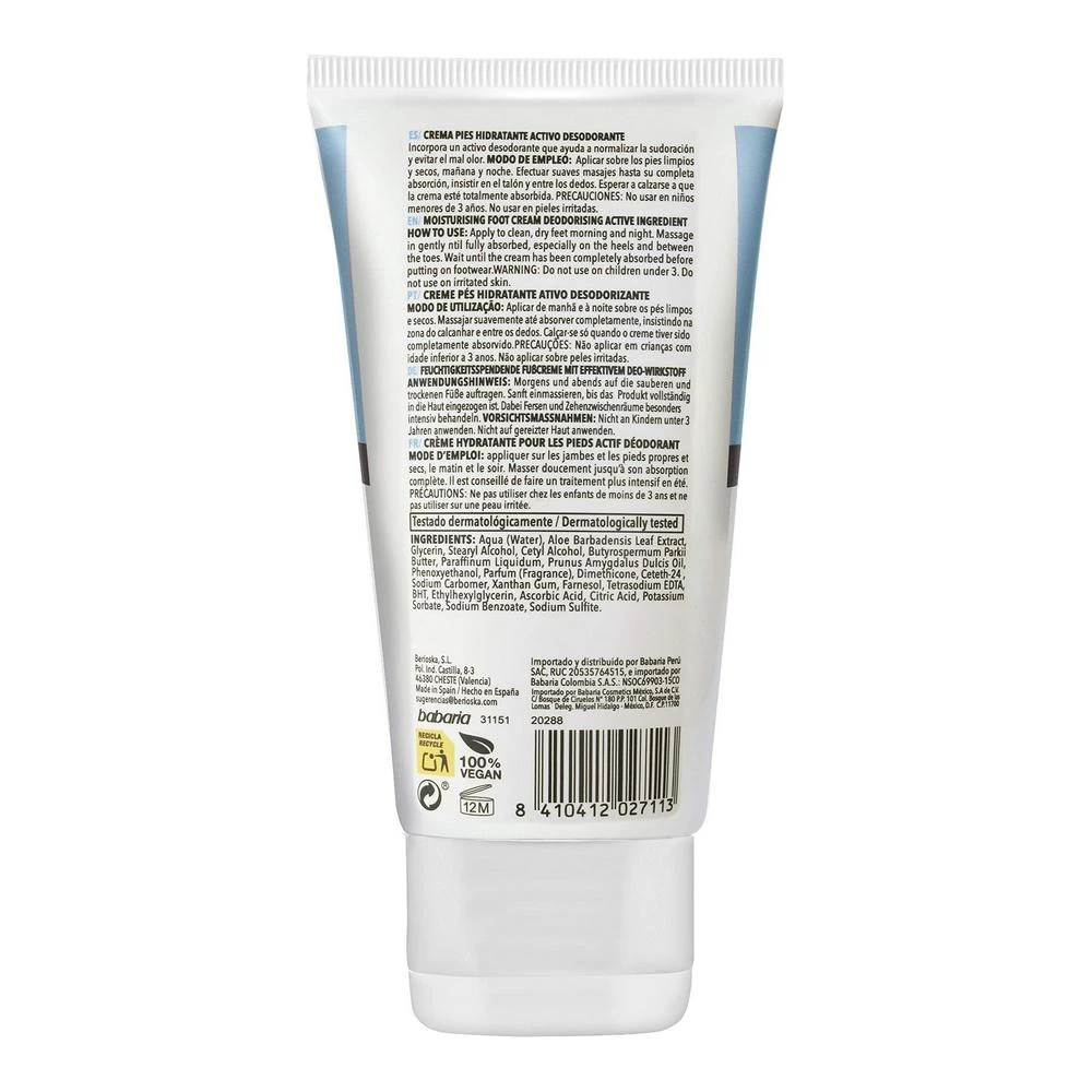 "Babaria" pėdų drėkinamasis kremas 150ml
