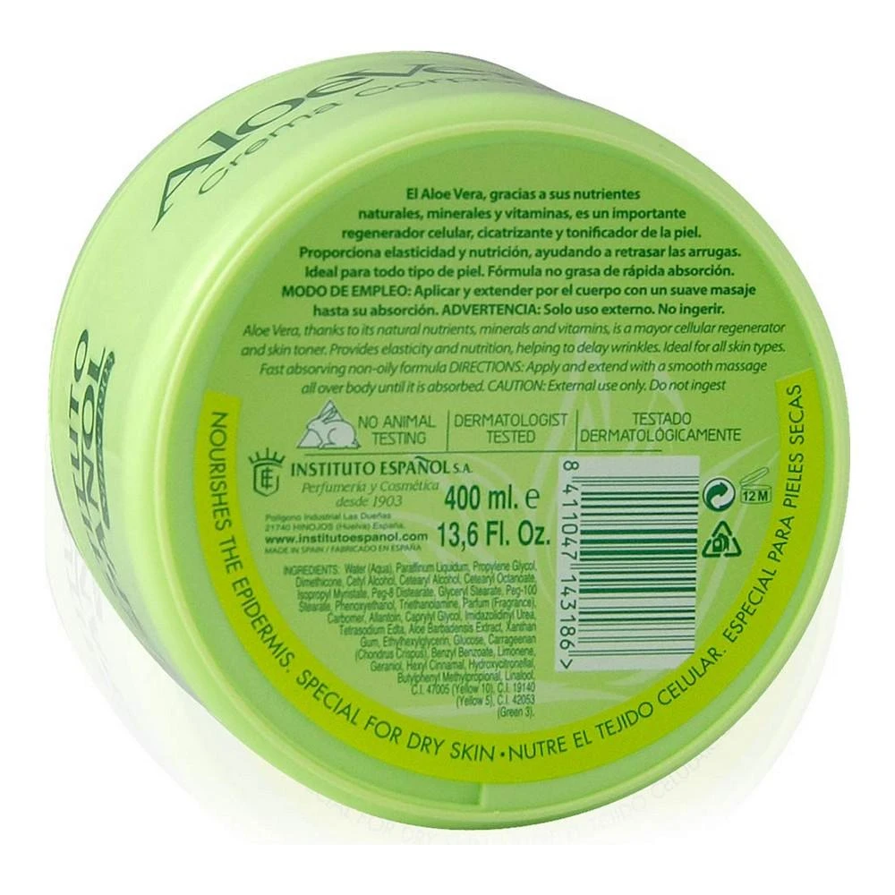 Instituto Español Aloe Vera Body Kreminis drėkinantis kūno kremas, 400 ml