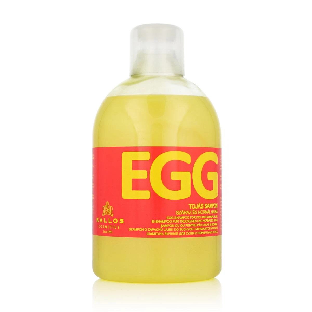 Kallos Cosmetics Egg Šampūnas šampūnas plaukams su kiaušinio ekstraktu, 1000 ml
