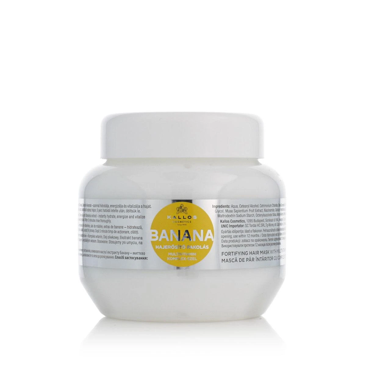 Kallos Cosmetics Banana Fortifying Hair Mask plaukų kaukė, 275 ml