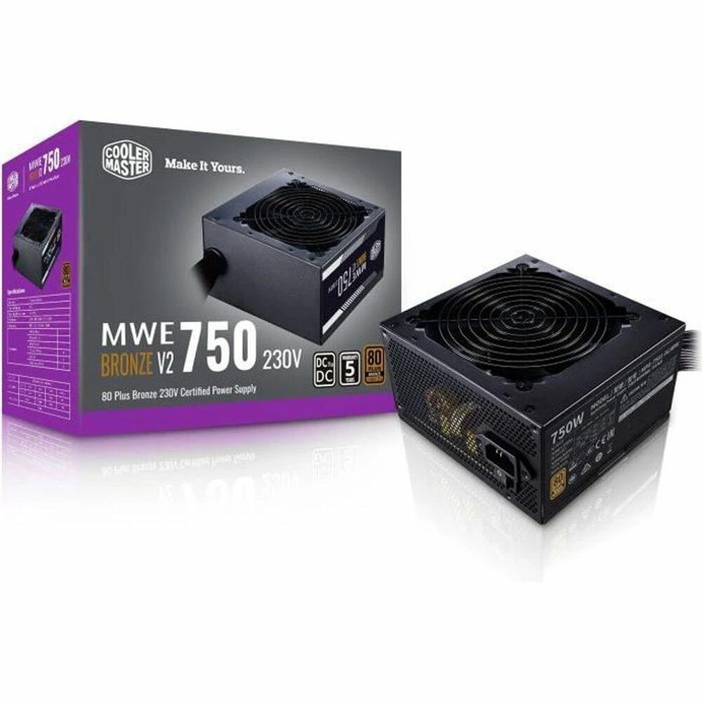 „Cooler Master“ MWE Bronze 750W V2 maitinimo šaltinis - 230V 80+ Bronze
