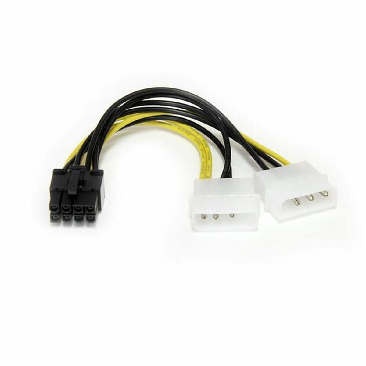 StarTech Molex x2 – PCIe 8 kontaktų, 0,15 m, Geltonas (LP4PCIEX8ADP)
