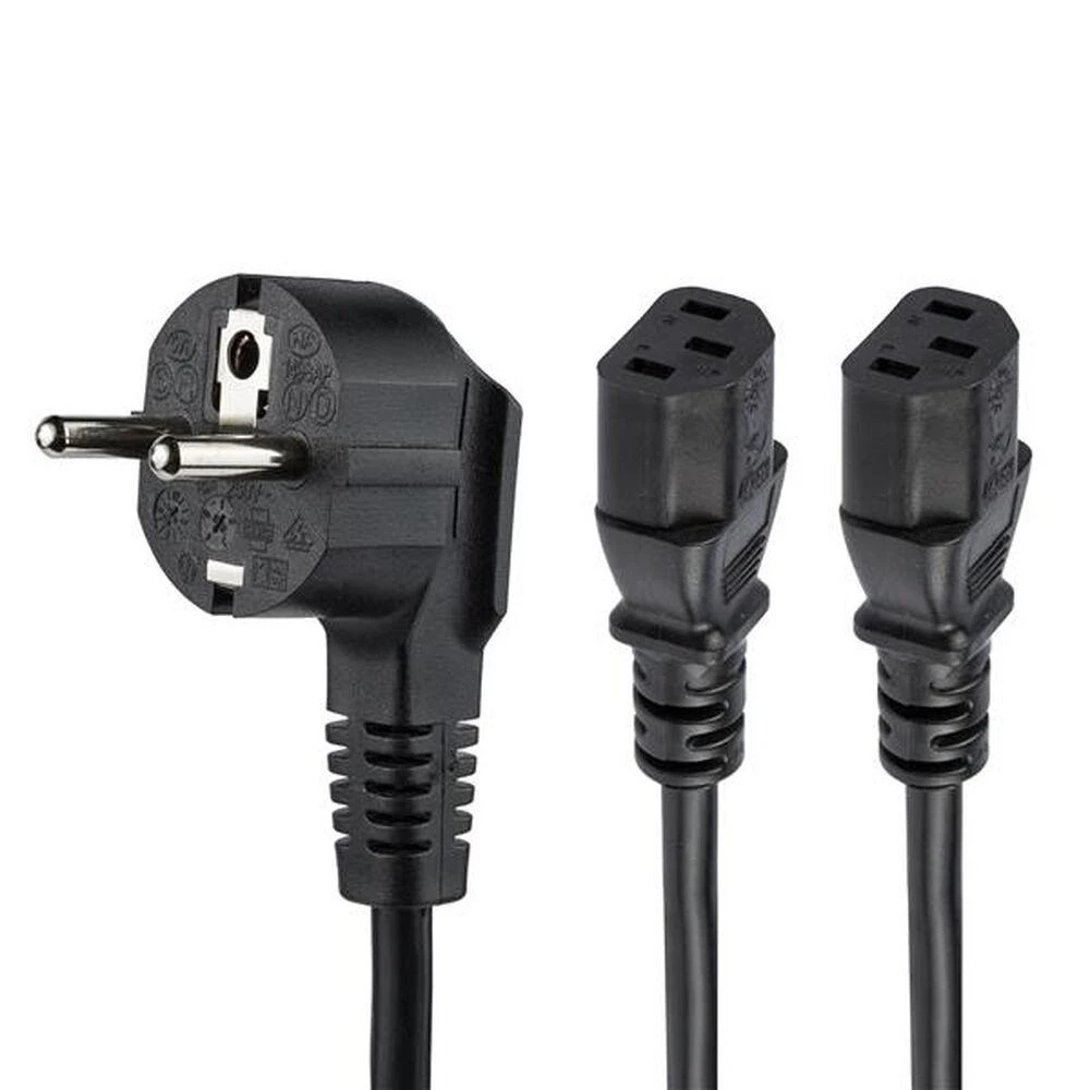 StarTech StarTech 2M SCHUKO CEE7 IKI 2X C13 CORD maitinimo kabelis.