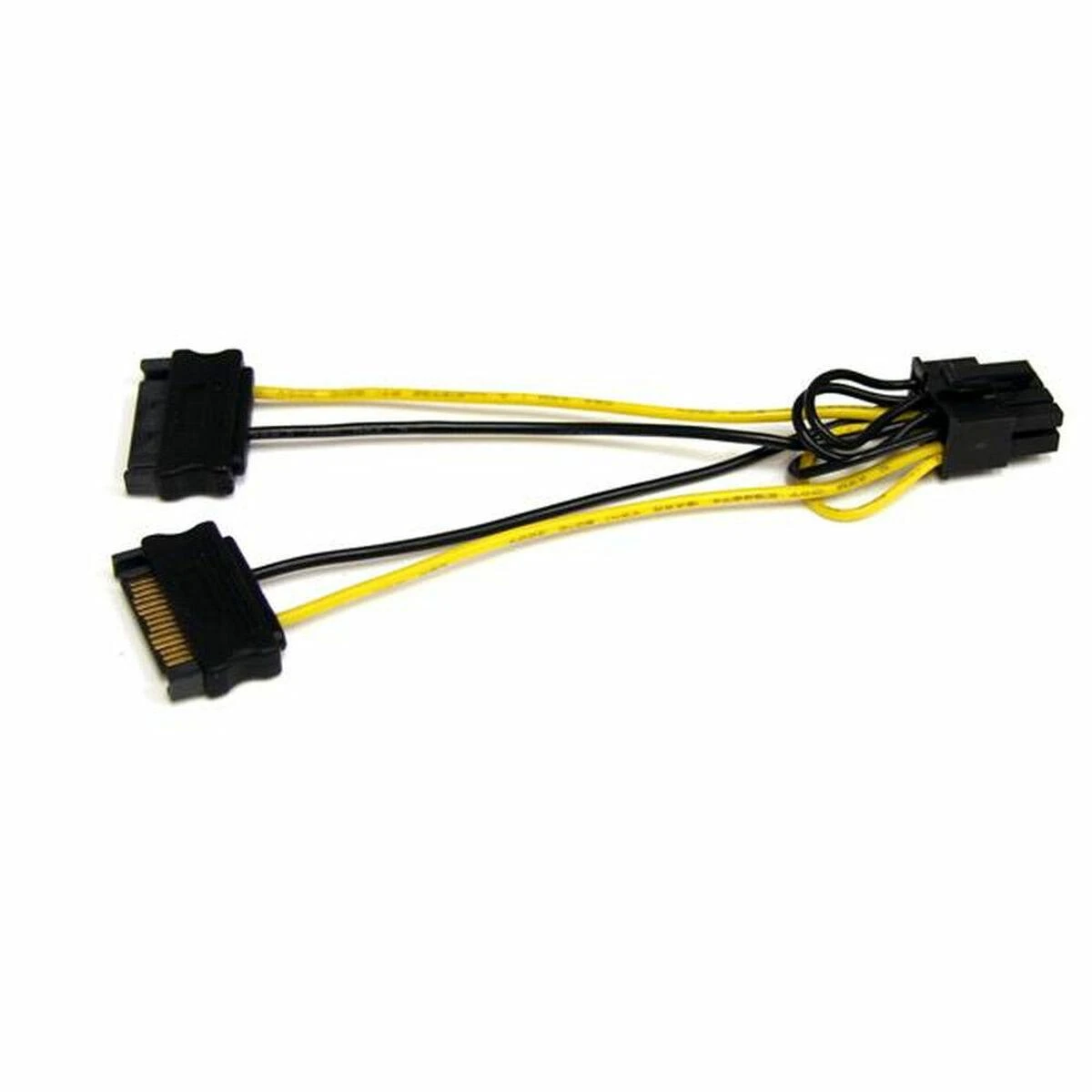 StarTech SATA 15 kontaktų – PCIe 8 kontaktų, 0,15 m, Geltonas (SATPCIEX8ADP)