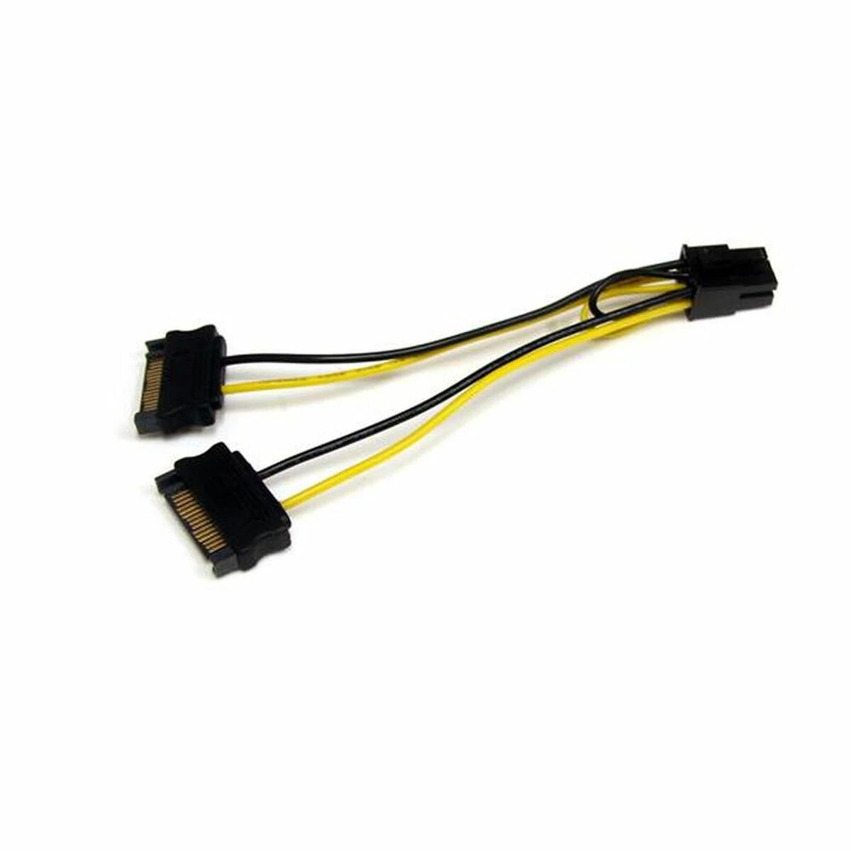 StarTech SATA 15 kontaktų – PCIe 6 kontaktų, 0,15 m, Geltonas (SATPCIEXADAP)