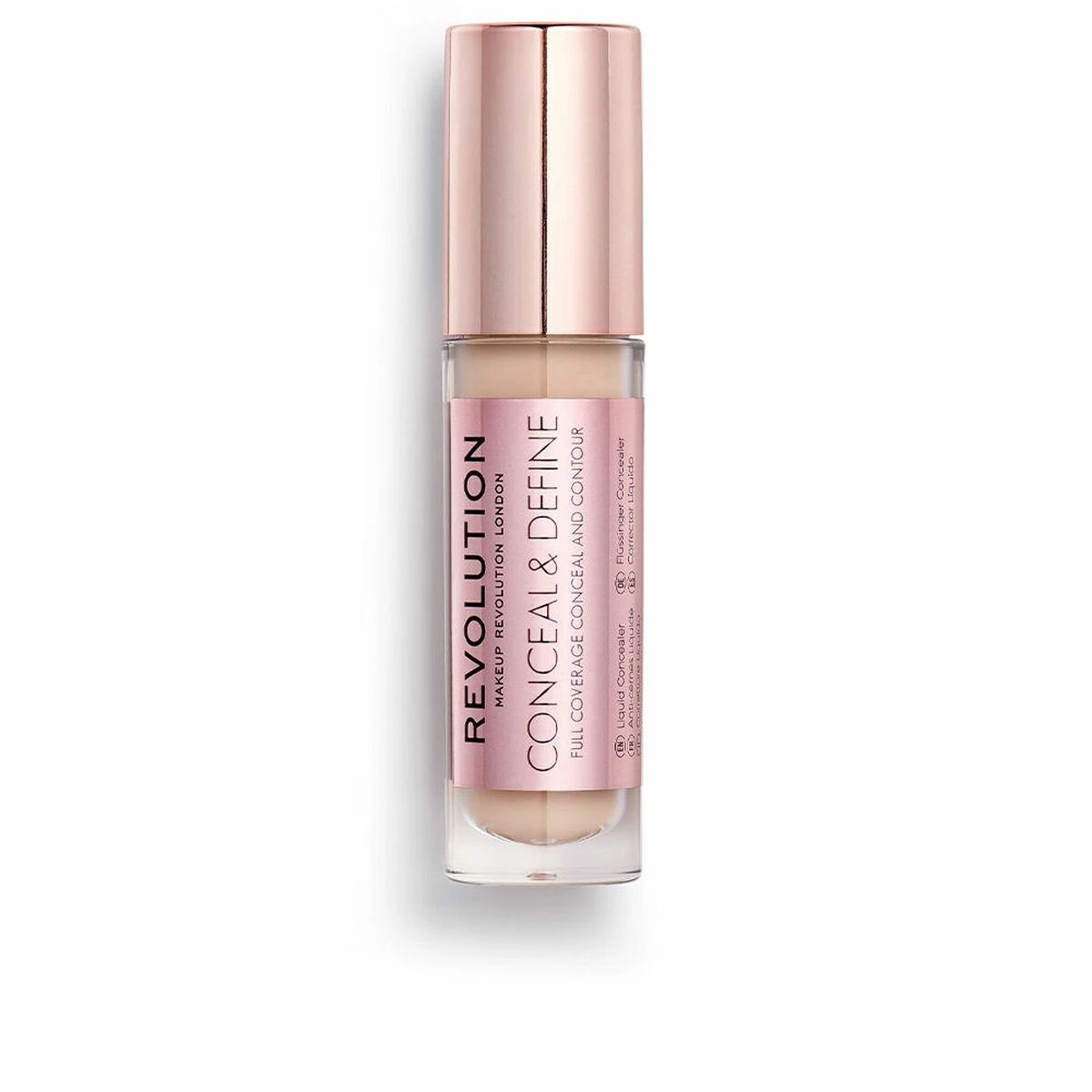 Makeup Revolution Conceal & Define korekcinis skystas maskuoklis C4, 4 g