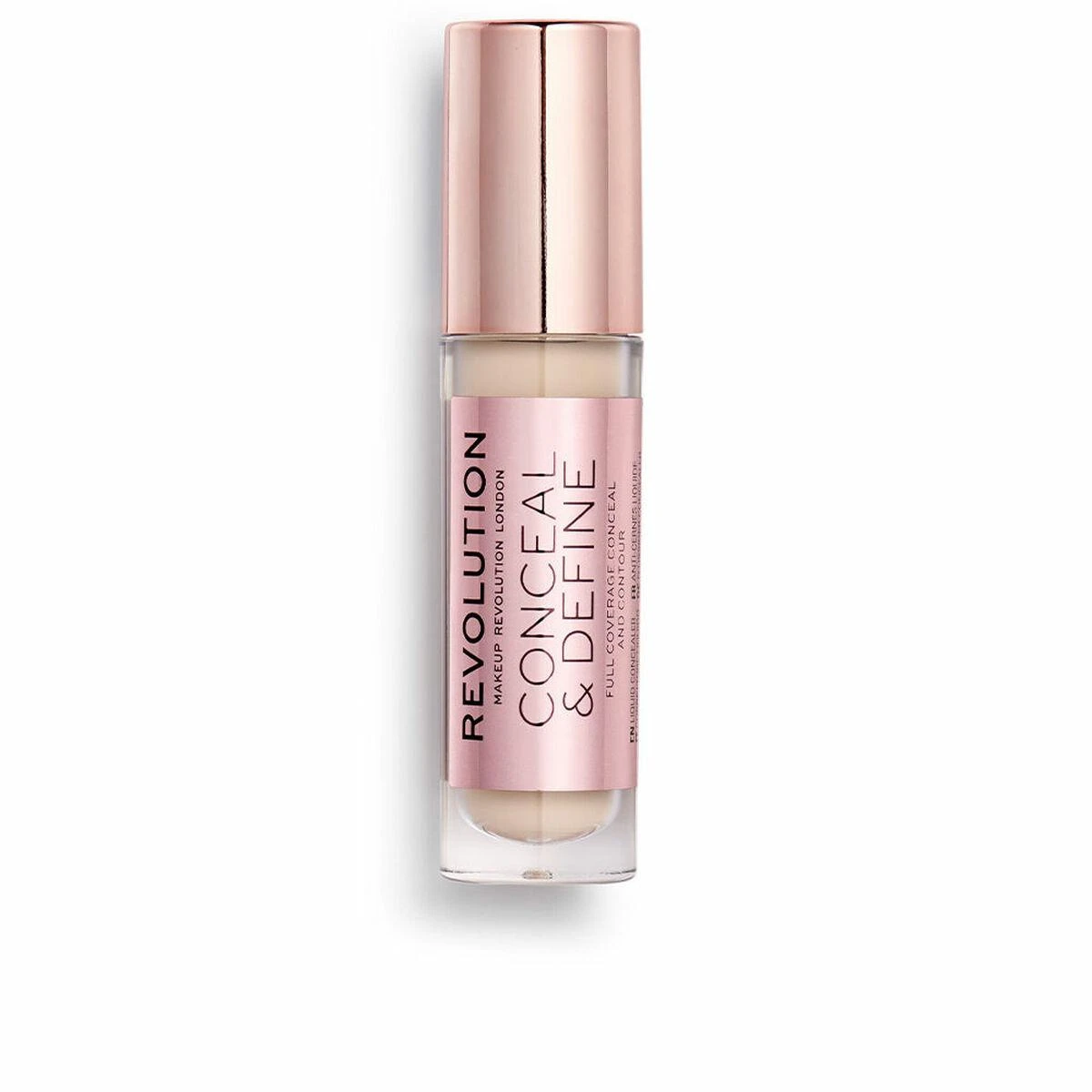 Makeup Revolution Conceal & Define korekcinis skystas maskuoklis C1, 4 g