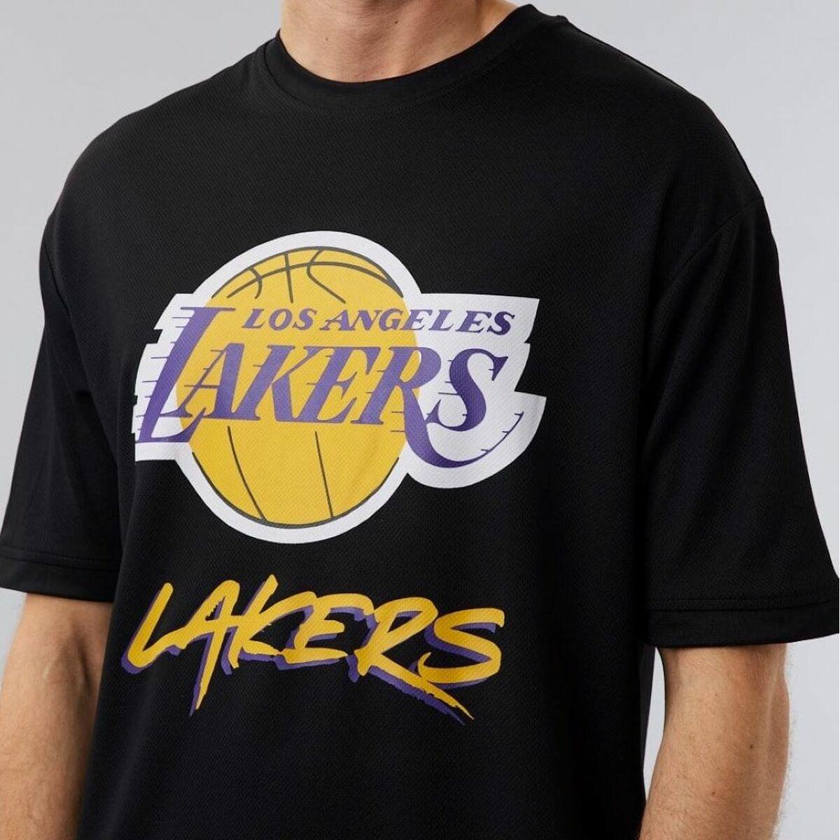 New Era NBA Los Angeles Lakers Script Mesh marškinėliai M 60284737