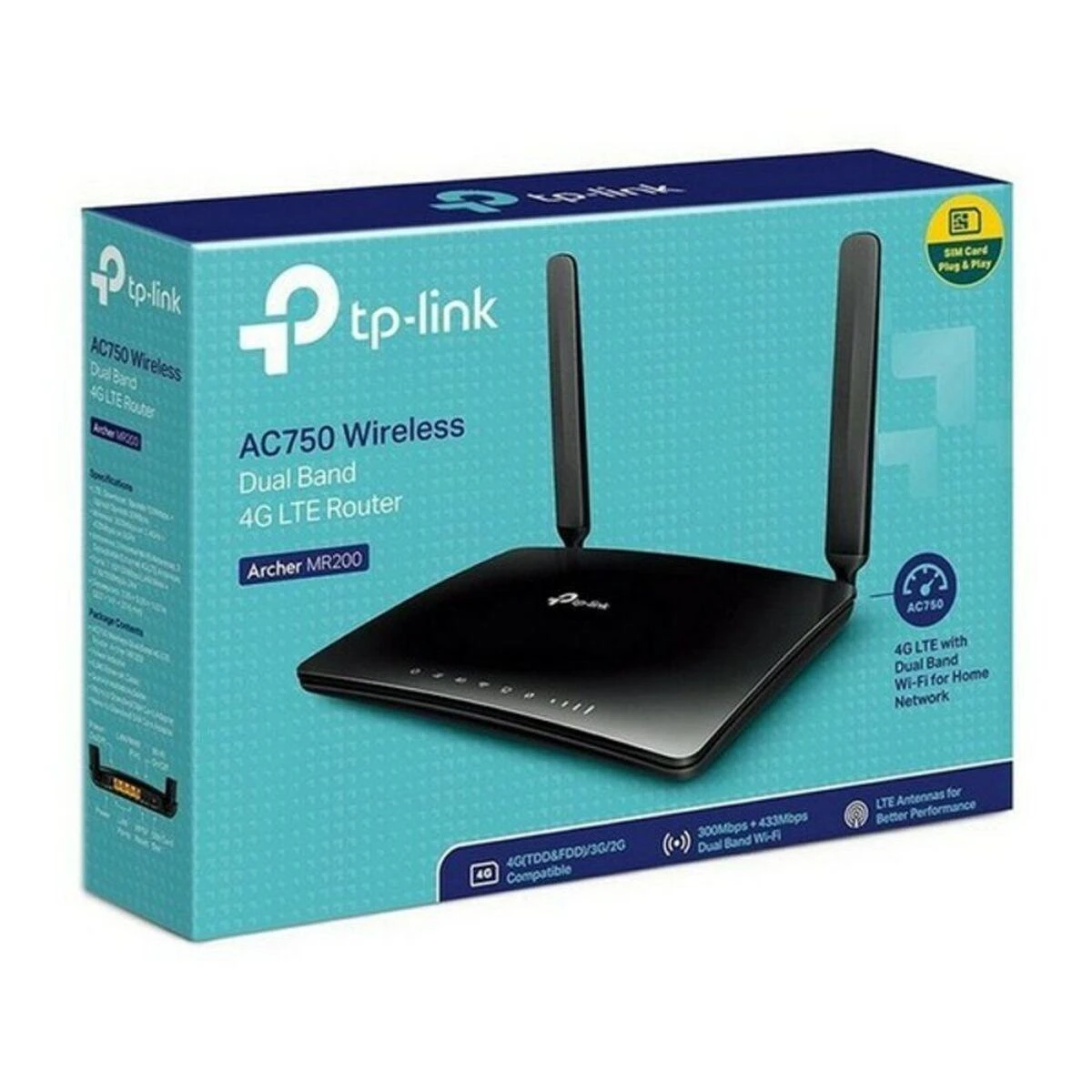 TP-LINK AC750 Wireless Dual Band 4G LTE Maršrutizatorius