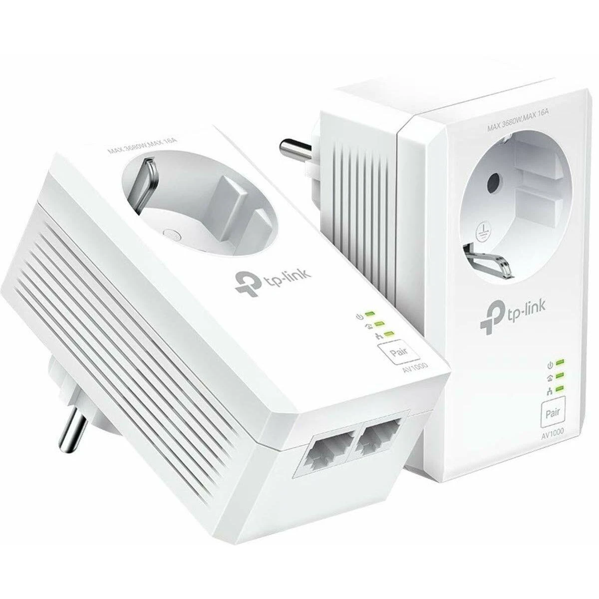 TP-LINK | AV1000 2-port Gigabit Passthrough Powerline Starter Kit | TL-PA7027P RINKINYS | 10/100/1000 Mbit/s | Ethernet LAN (RJ-45) jungtys 2 | Nėra „Wi-Fi“ | Papildomas lizdas