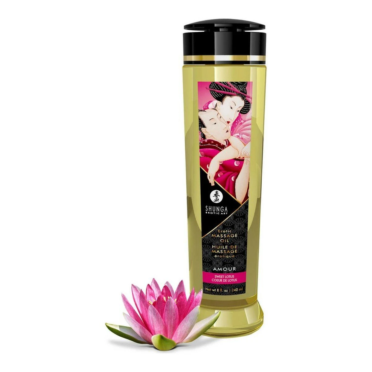 Shunga - masažinis aliejus „Amour Sweet Lotus“