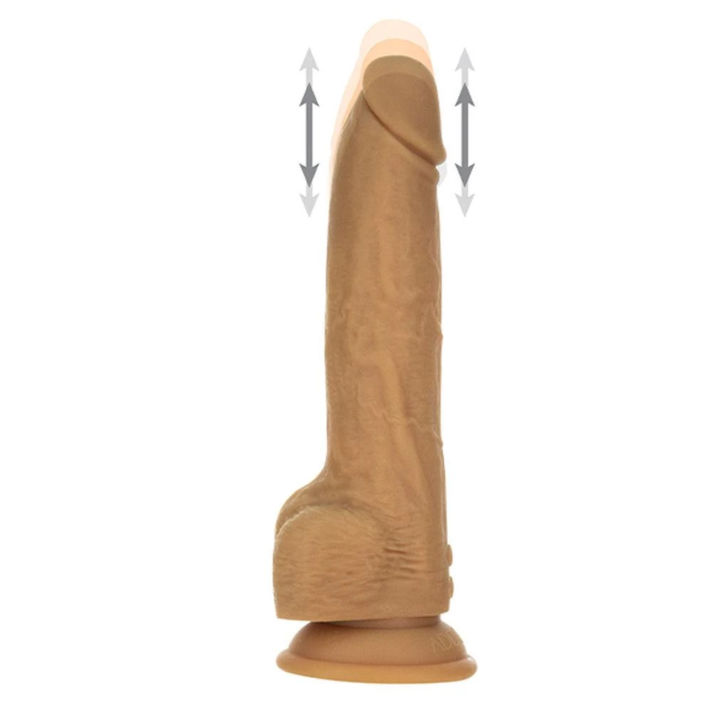 Naked Addiction Nuoga priklausomybė – stumiantis dongas su nuotoliniu 23 cm karamele